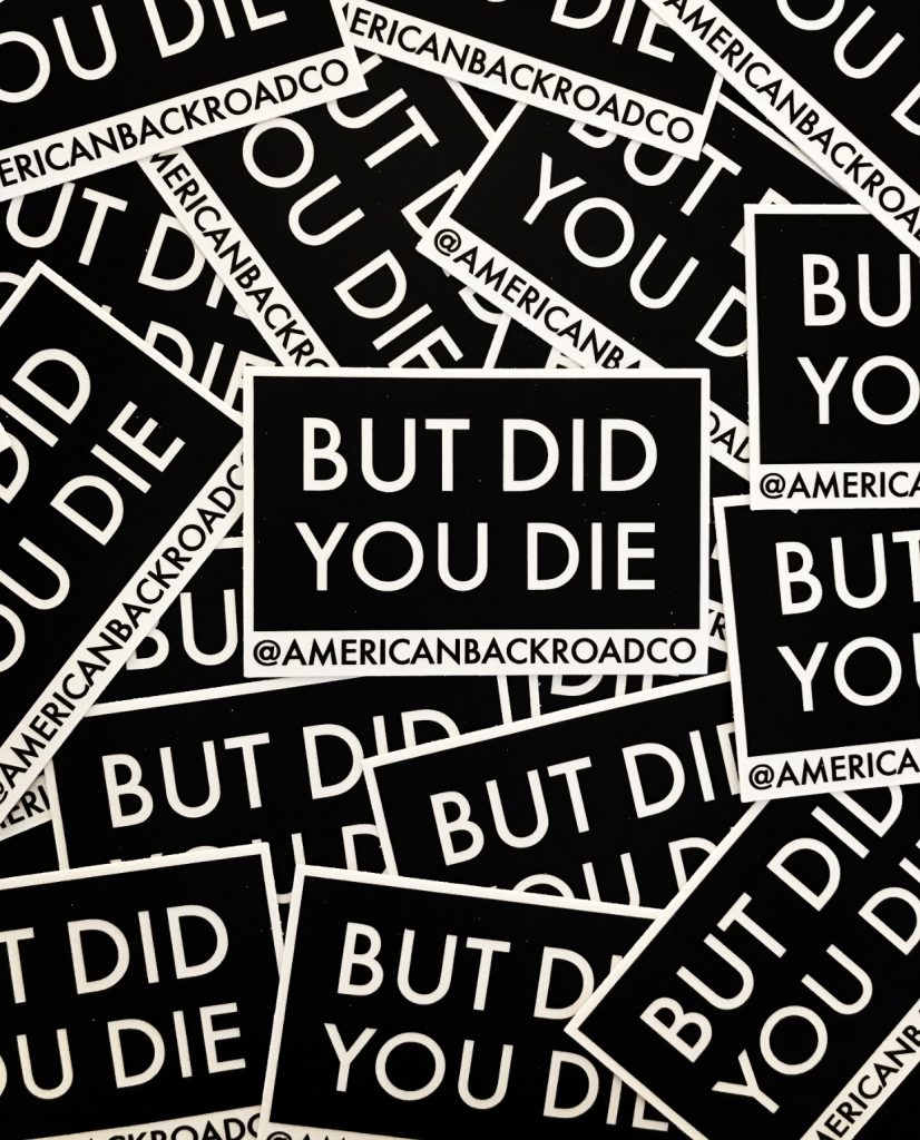  But Did You Die ? - Vinyl Decal Sticker - 12 x 1.75 - Black :  Automotive