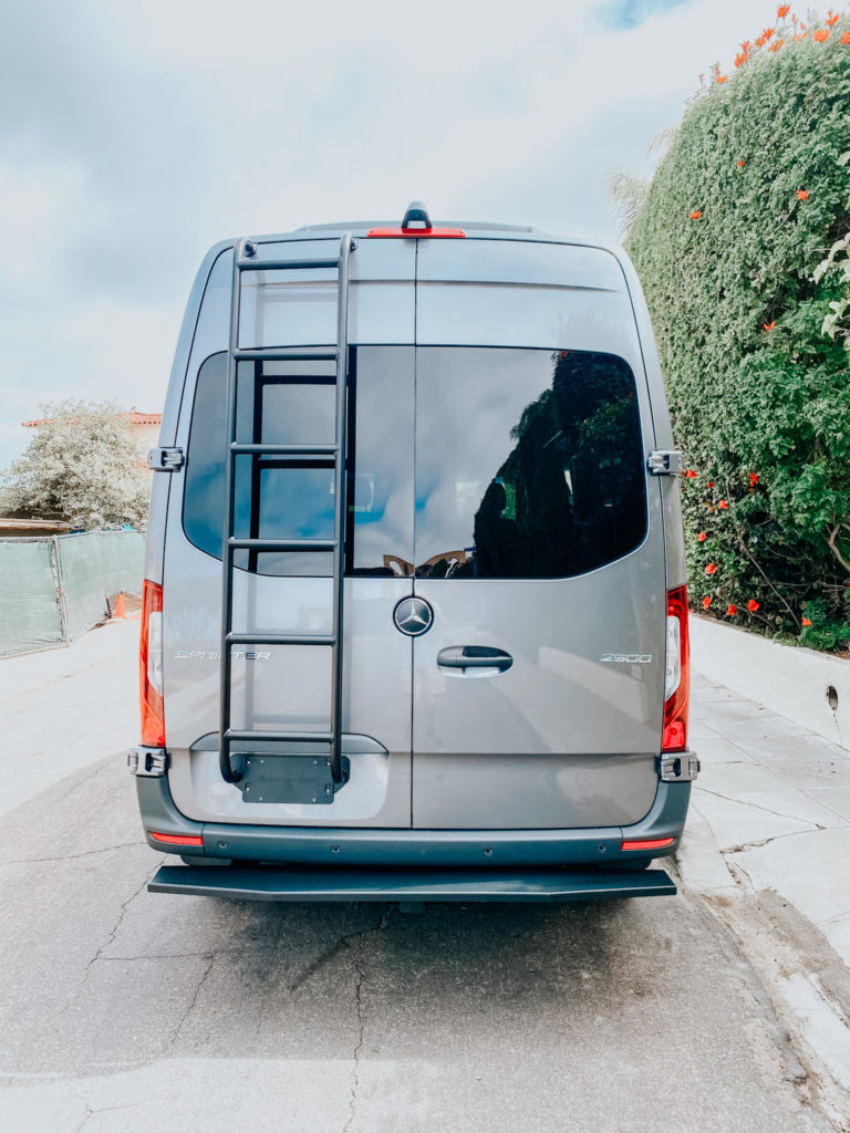 Sprinter Rear Ladder - No-Drill Aluminum Van Ladder - American Backroad ...