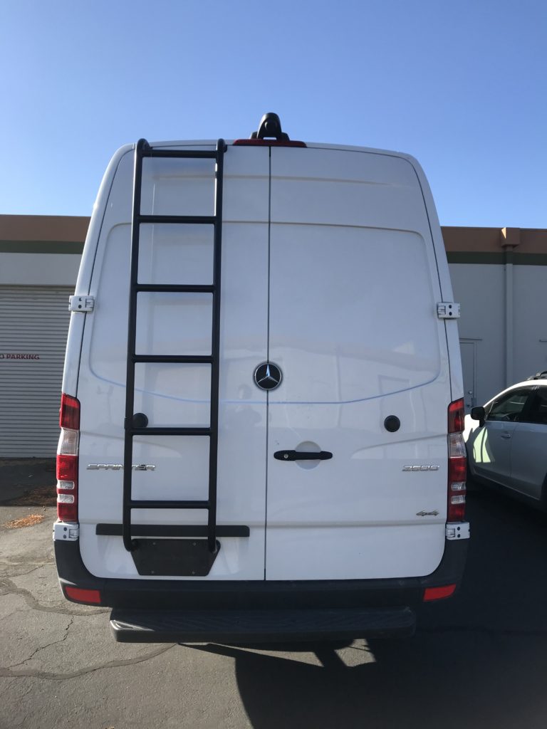 Sprinter Rear Ladder - No-Drill Aluminum Van Ladder - American Backroad ...