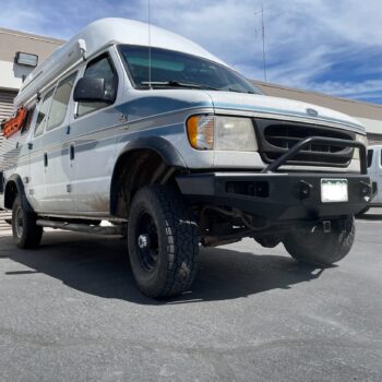 Econoline Aluminum Front Bumper with Top Tube Brush Guards